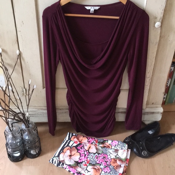 CAbi Tops - CAbi BURGUNDY LONG SLEEVED TOP
